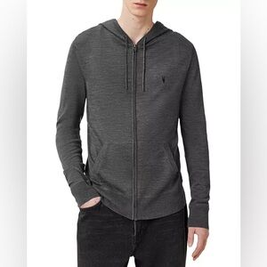 All Saints Dark Gray Zip-Up Sweater